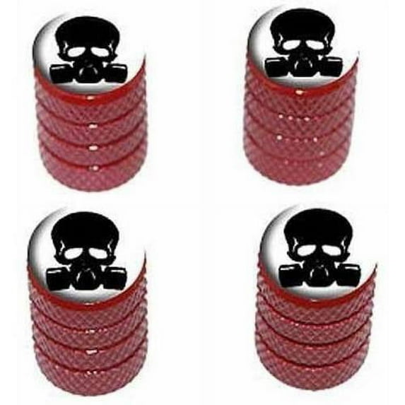 Zombie Outbreak Response Team Skull Gas Mask Tire Rim Wheel Aluminum Valve Stem Caps, Multiple Colors
