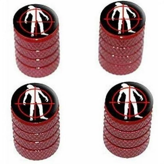 Zombie Outbreak Response Team Zombie Hunter Tire Rim Wheel Aluminum Valve Stem Caps, Multiple Colors