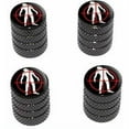 thumbnail image 1 of Zombie Outbreak Response Team Zombie Hunter Tire Rim Wheel Aluminum Valve Stem Caps, Multiple Colors, 1 of 1
