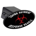 thumbnail image 1 of Zombie Outbreak Response Vehicle 2" Oval Tow Trailer Hitch Cover Plug Insert, 1 of 1