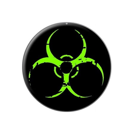 Zombie Outbreak Response Vehicle Biohazard Green Lapel Hat Pin Tie Tack Small Round