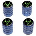 thumbnail image 1 of Zombie Outbreak Response Vehicle Green Biohazard Tire Rim Wheel Aluminum Valve Stem Caps, Multiple Colors, 1 of 1