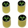 thumbnail image 1 of Zombie Outbreak Response Vehicle Green Biohazard Tire Rim Wheel Aluminum Valve Stem Caps, Multiple Colors, 1 of 1