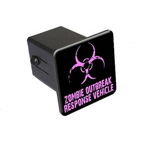 Zombie Outbreak Response Vehicle, Pink 2" Tow Trailer Hitch Cover Plug Insert