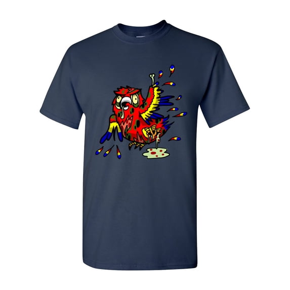 Zombie Parrot Undead Animals Adult DT T-Shirt Tee