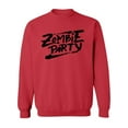 thumbnail image 1 of Zombie Party Quote Design. Sweatshirt Men -Image by Shutterstock, Male Small, 1 of 4