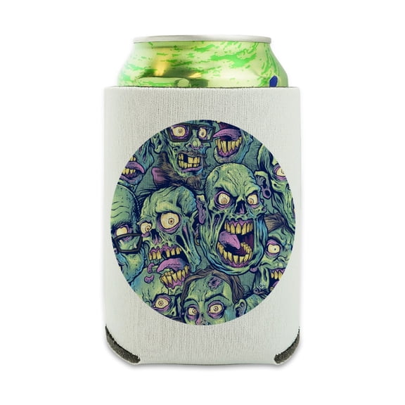 Zombie Pattern Dead Corpses Undead Horror Can Cooler - Drink Sleeve Hugger Collapsible Insulator - Beverage Insulated Holder