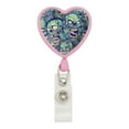 thumbnail image 1 of Zombie Pattern Dead Corpses Undead Horror Heart Lanyard Retractable Reel Badge ID Card Holder, 1 of 4