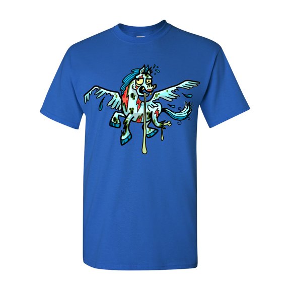 Zombie Pegasus Undead Animals Adult DT T-Shirt Tee