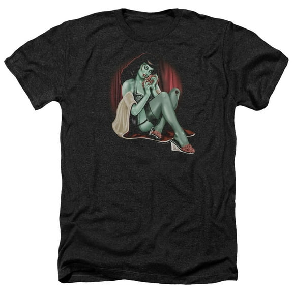 - Zombie Pin Up All A Girl Wants - Heather Short Sleeve Shirt - Large