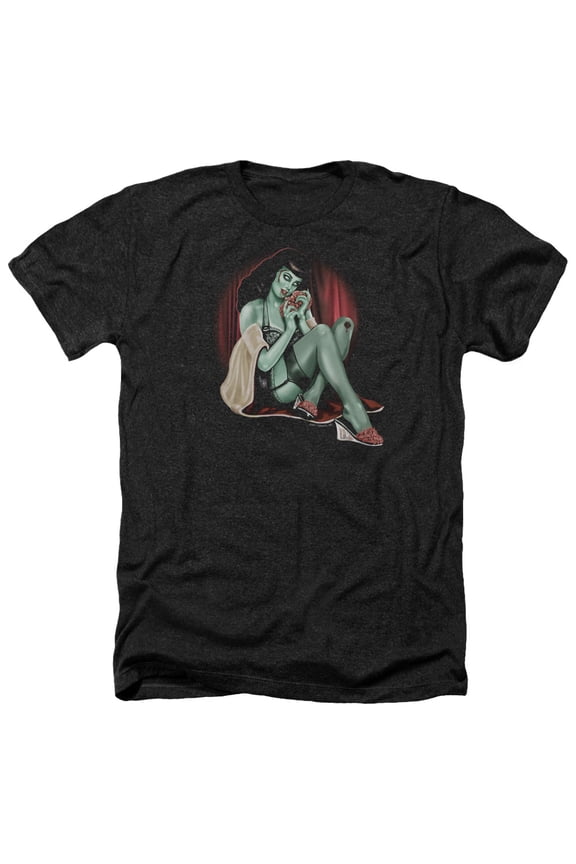 - Zombie Pin Up All A Girl Wants - Heather Short Sleeve Shirt - Small