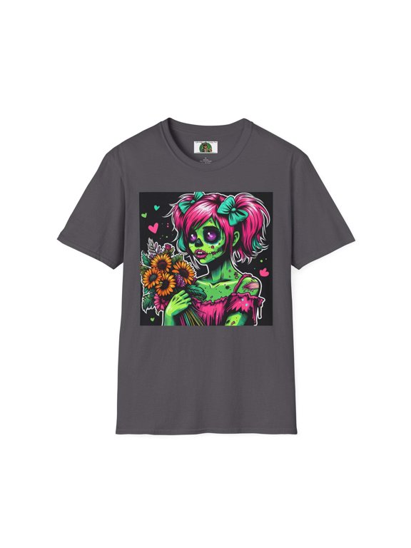 Zombie Pinup Girl with Flowers
