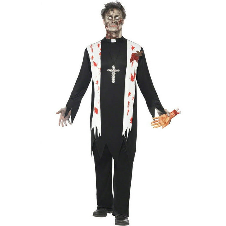 Priest Costume Adult Black White Priest Costume Adult Black White