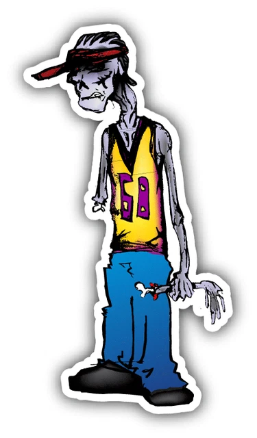 Zombie Rapper Cartoon Sticker Phone Decal Water Bottle Stickers Car ...