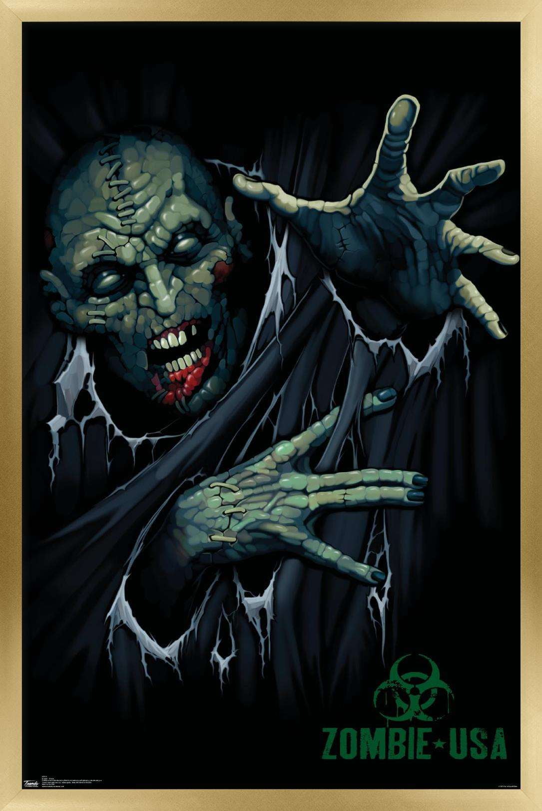 Zombie - Reach Wall Poster, 14.725" x 22.375", Framed