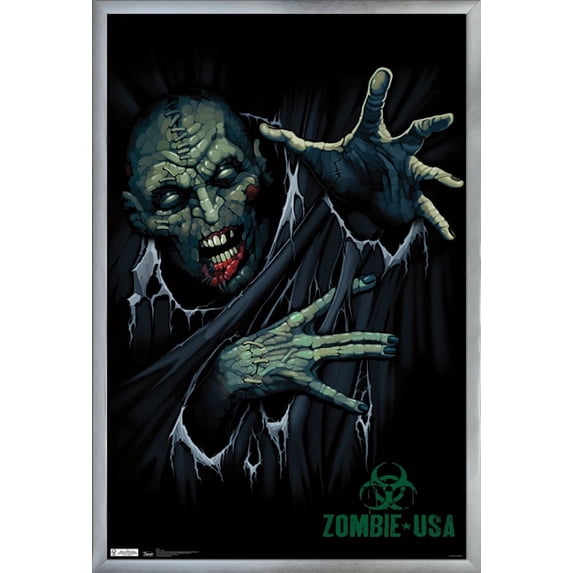 Zombie - Reach Wall Poster, 22.375" x 34", Framed