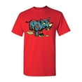 thumbnail image 1 of Zombie Rhino Undead Animals Adult DT T-Shirt Tee, 1 of 2