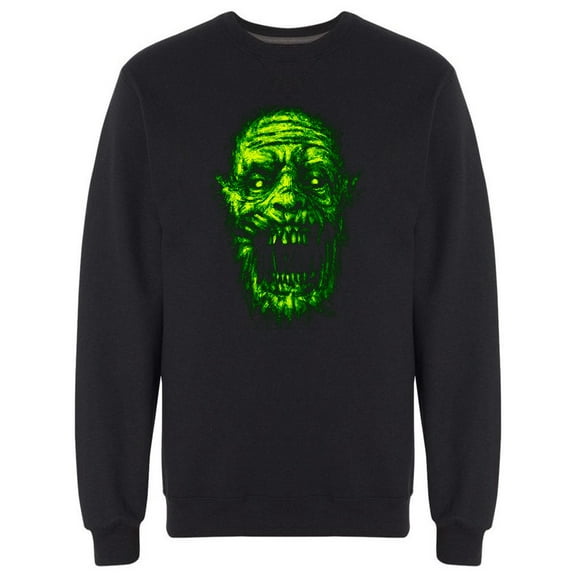 Zombie Scary Detailed Graphic Sweatshirt Men -Image by Shutterstock, Male x-Large