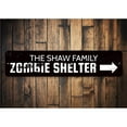 thumbnail image 1 of Zombie Shelter Novelty Decor, Metal Wall Sign - 4x18 Inches, 1 of 4