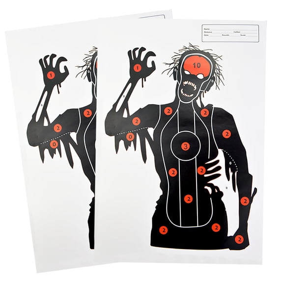 Zombie Skull Target Paper 20 Pack 45x32cm Archery Shooting Practice Target Sheets