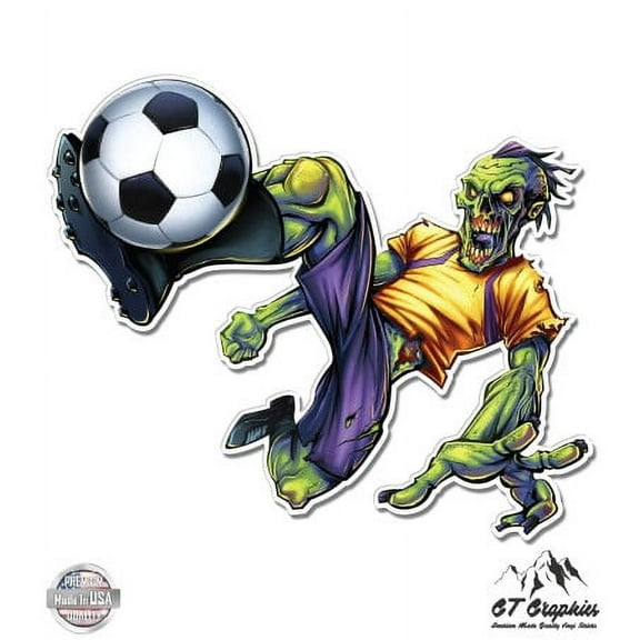 Zombie Soccer - 12" Vinyl Sticker Waterproof Decal
