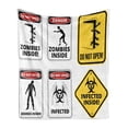 thumbnail image 1 of Zombie Soft Flannel Fleece Blanket, Warning Signs for Evil Creatures Paranormal Construction Design Do Not Open Artwork, Cozy Plush for Indoor and Outdoor Use, 70" x 90", Multicolor, by Ambesonne, 1 of 5