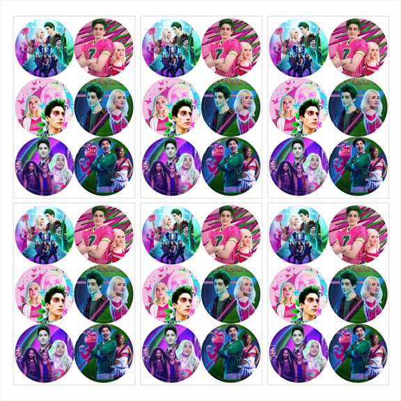 Zombie Stickers Party Favors Labels Birthday Thank You Themed Round Circle Baby Shower 60pcs