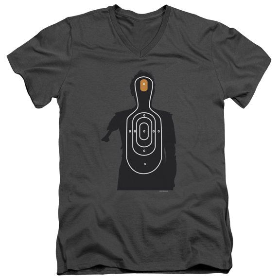 - Zombie Target - Slim Fit V Neck Shirt - Large