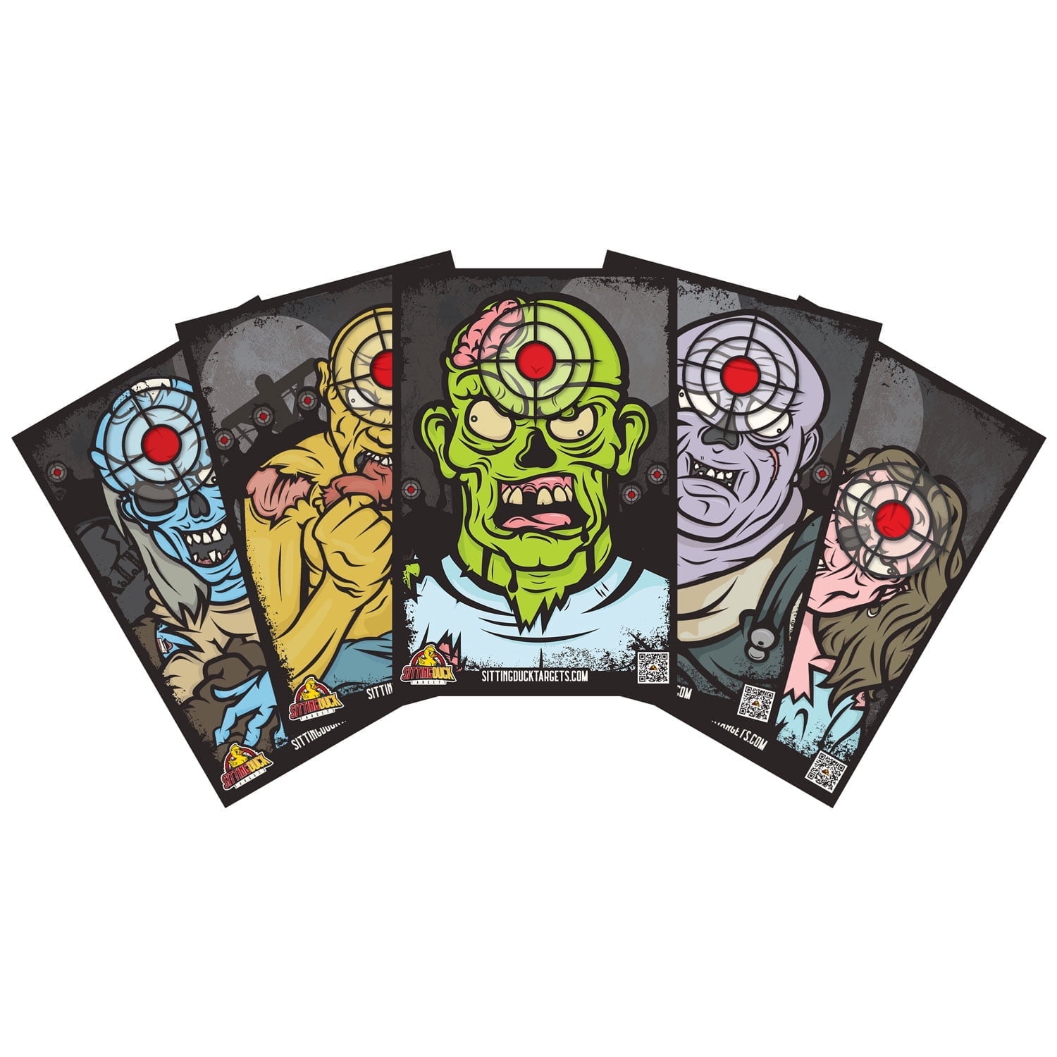 Zombie Target Variety Pack | 12x18 Inch Premium Zombie Targets | Sitting Duck Targets (25 Targets)