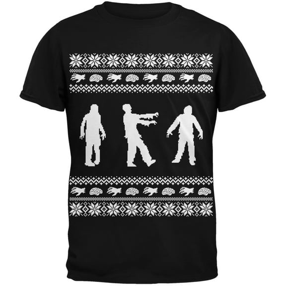 Zombie Ugly Sweater Black Youth T-Shirt