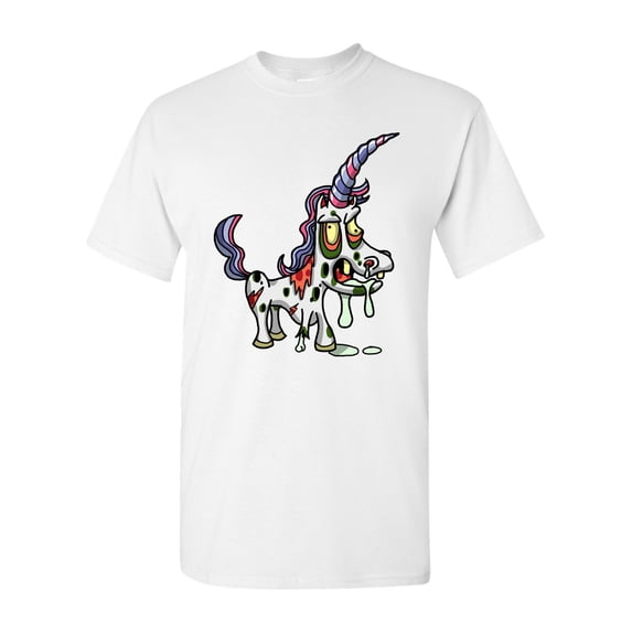 Zombie Unicorn Undead Animals Adult DT T-Shirt Tee