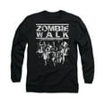 thumbnail image 1 of Zombie Walk Against Hunger Funny Adult Long-Sleeve T-Shirt, 1 of 1