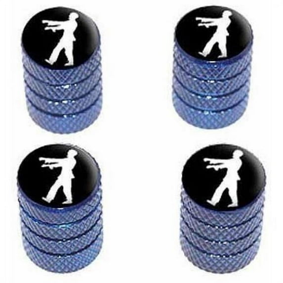 Zombie Walking Tire Rim Wheel Aluminum Valve Stem Caps, Multiple Colors
