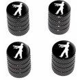 thumbnail image 1 of Zombie Walking Tire Rim Wheel Aluminum Valve Stem Caps, Multiple Colors, 1 of 1