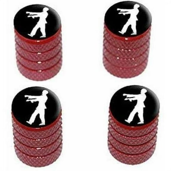 Zombie Walking Tire Rim Wheel Aluminum Valve Stem Caps, Multiple Colors