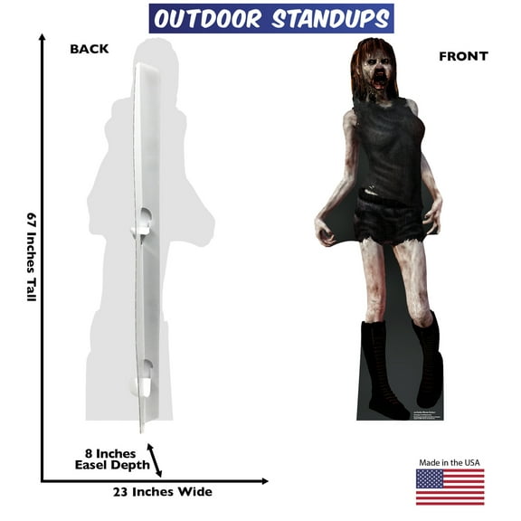 Zombie Woman Outdoor Standee