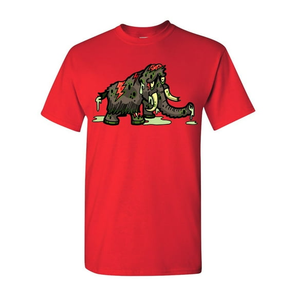 Zombie Wooly Mammoth Undead Animals Adult DT T-Shirt Tee