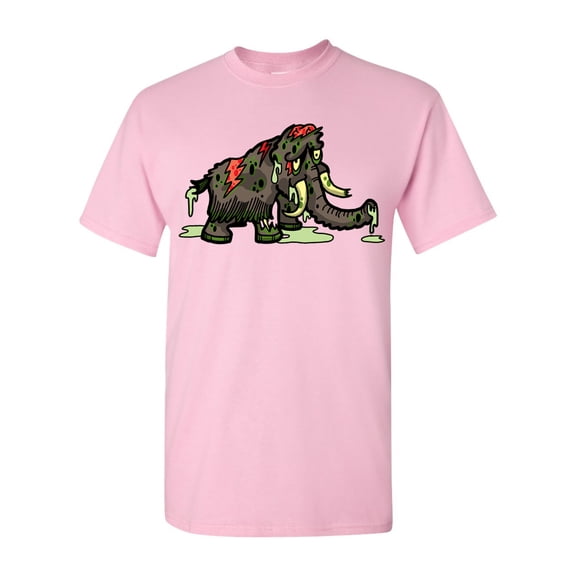 Zombie Wooly Mammoth Undead Animals Adult DT T-Shirt Tee