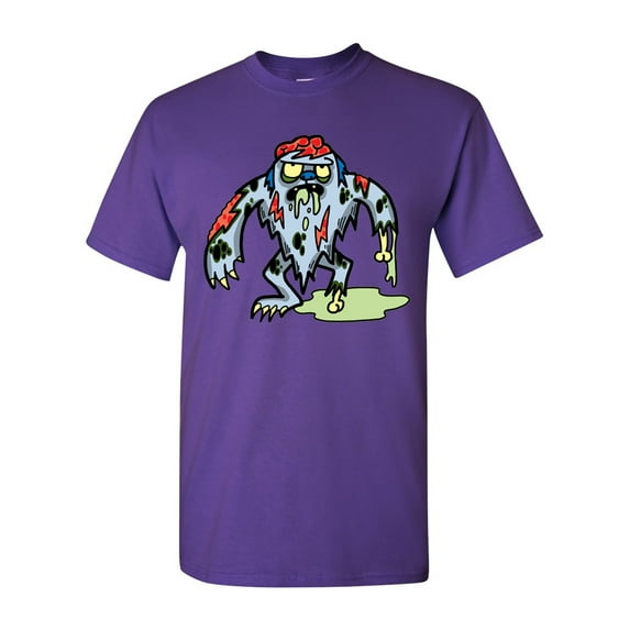 Zombie Yeti Undead Animals Adult DT T-Shirt Tee
