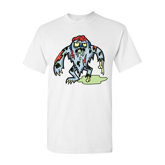 Zombie Yeti Undead Animals Adult DT T-Shirt Tee