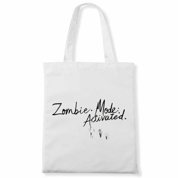 Zombie mode Funny Teacher Halloween Moon Bats Costume Canvas Bag 1Pc