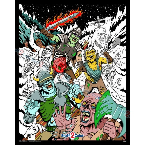 Zombieland - Fuzzy Coloring Poster - 16x20