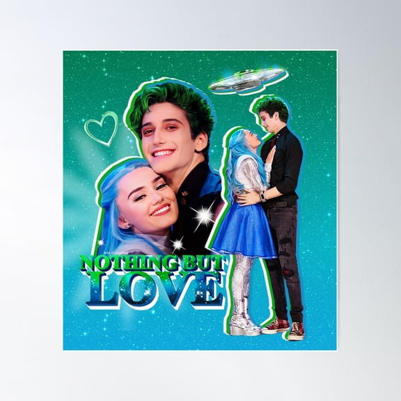 Zombies 3 - Addison And Zed - Nothing But Love Poster Wall Art, Modern Wall Decor For Living Room Bedroom, 30x30 UNFRAMED