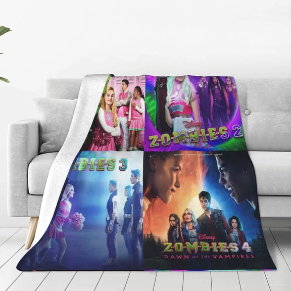 Zombies 4 Soft Micro Fleece Cozy Throw Blanket Lightweight Fuzzy Flannel Blankets Sofa Decor Gifts