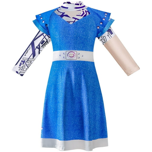 Zombies Alien Costume For Girls Kids Halloween Cosplay Outfits 3-10T