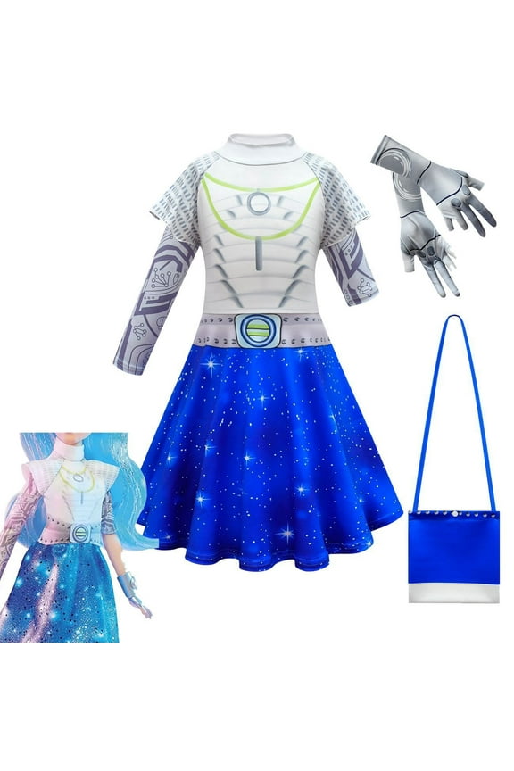 Zombies Alien Costume Girls Movie Dress Up Outfits Clothes Kids Halloween Cosplay for Party