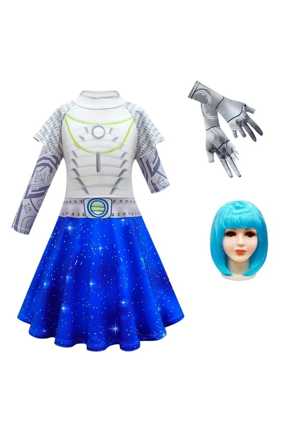 Zombies Alien Costume Sets Halloween Cosplay Outfits Dress Up 3-10Y