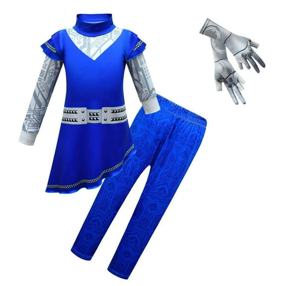 Zombies Alien Costume for Kids Girls Party Dress Up Halloween Cosplay Outfits