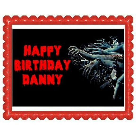Zombies Birthday Image Edible Cake Cupcake Topper Frosting Sheet