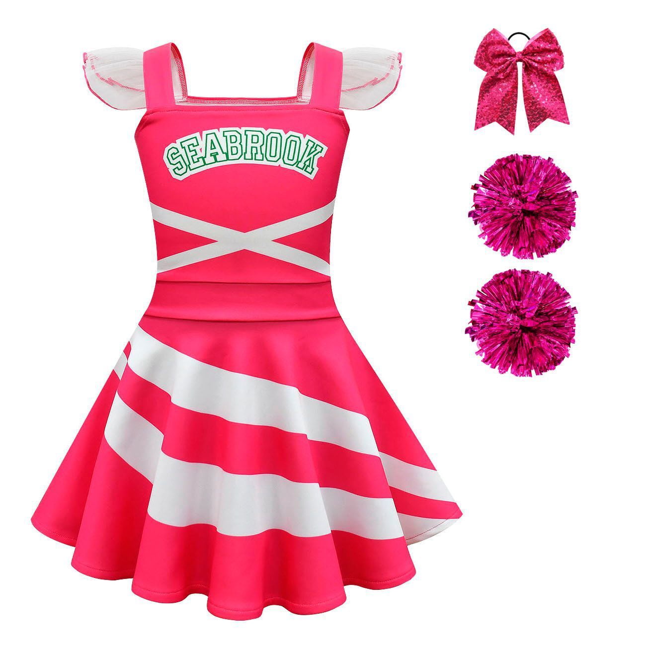 Zombies Cheerleader Costume for Girls Halloween Party Uniform Outfits 39Y